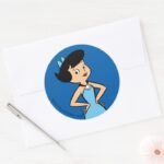 The Flintstones Betty Rubble Classic Round Sticker