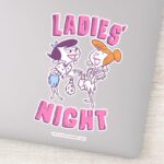 The Flintstones Betty Wilma Ladies Night Sticker