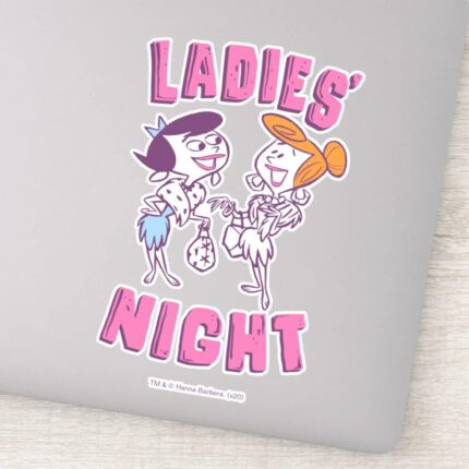 The Flintstones Betty Wilma Ladies Night Sticker