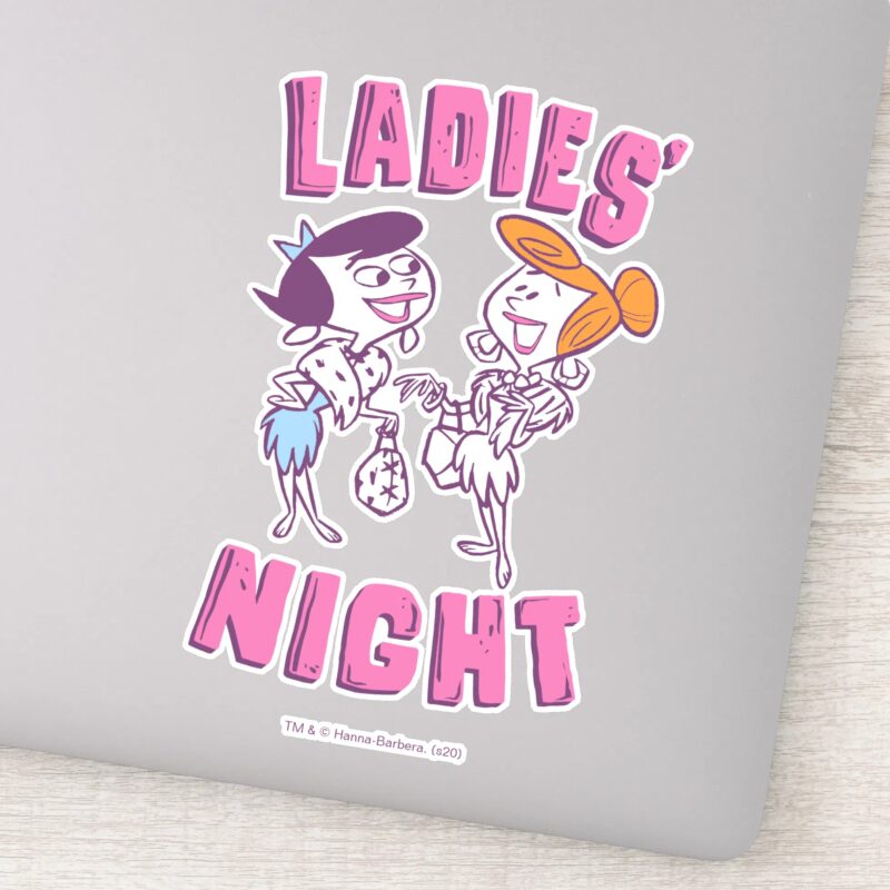 The Flintstones Betty Wilma Ladies Night Sticker