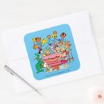 The Flintstones Birthday Party Square Sticker