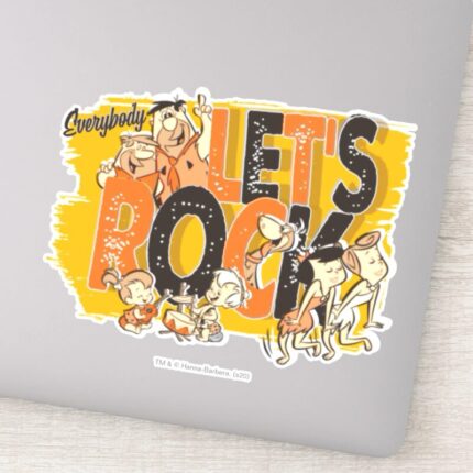The Flintstones Everybody Lets Rock Sticker