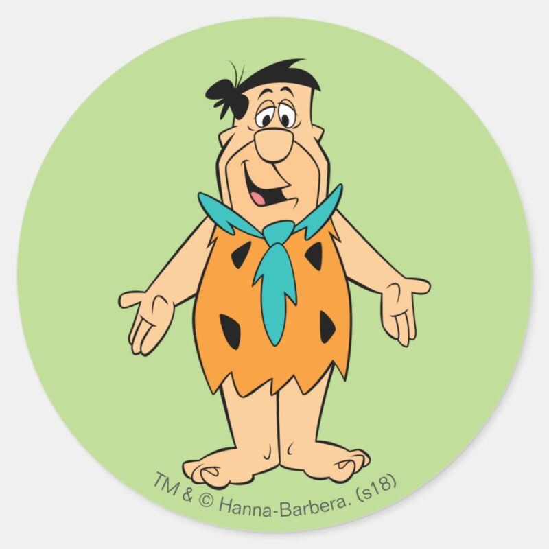 The Flintstones Fred Flintstone Classic Round Sticker