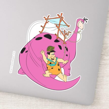 The Flintstones Fred Sliding Down Tail Sticker