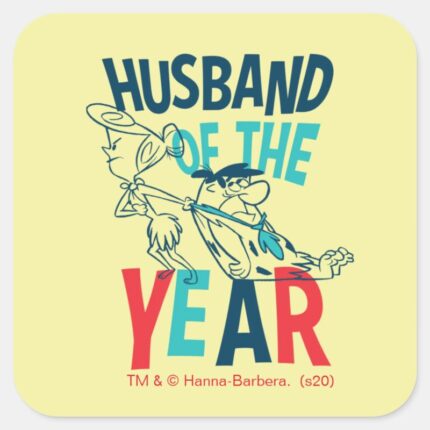 The Flintstones Husband Of The Year Square Sticker