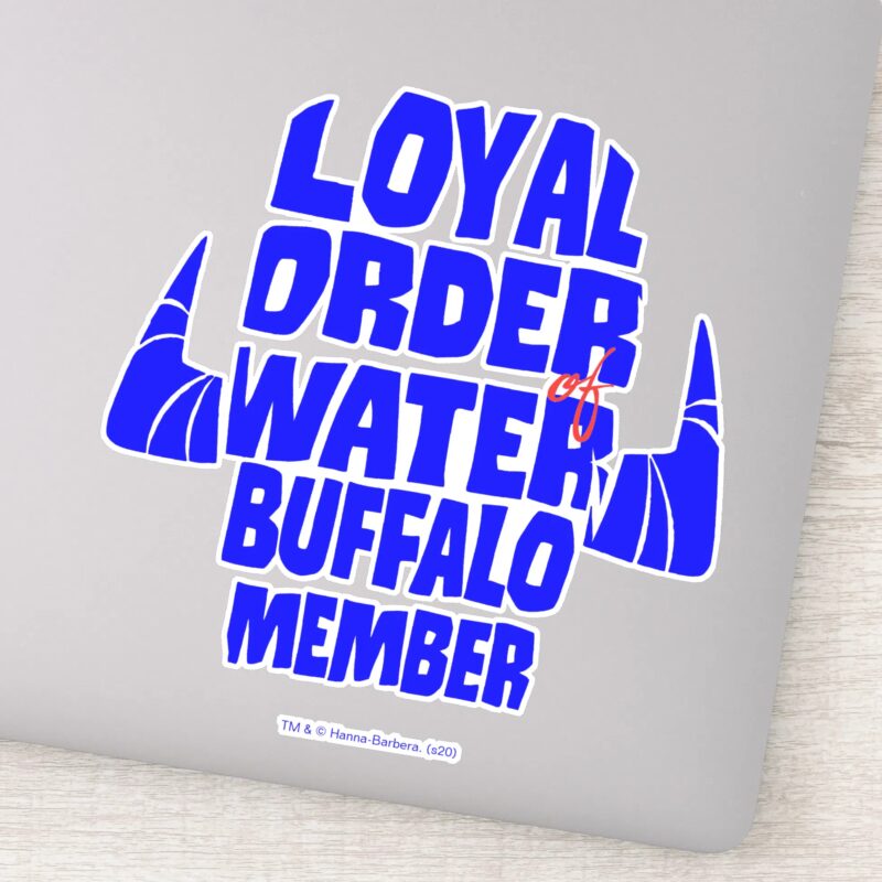 The Flintstones Loyal Order Water Buffalo Member Sticker