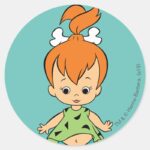 The Flintstones Pebbles Flintstone Classic Round Sticker