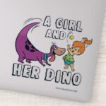 The Flintstones Pebbles Dino Play Ball Sticker