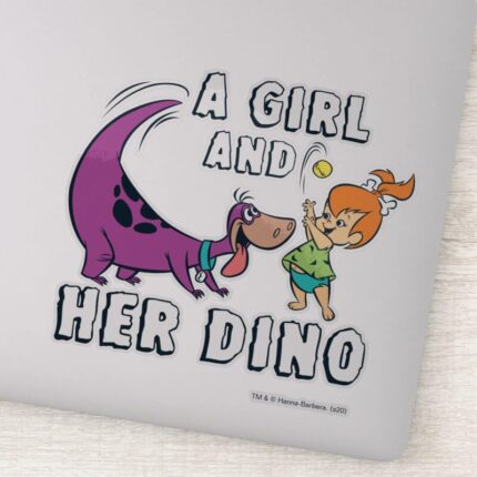 The Flintstones Pebbles Dino Play Ball Sticker