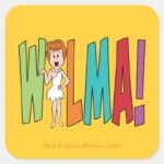 The Flintstones WILMA Square Sticker