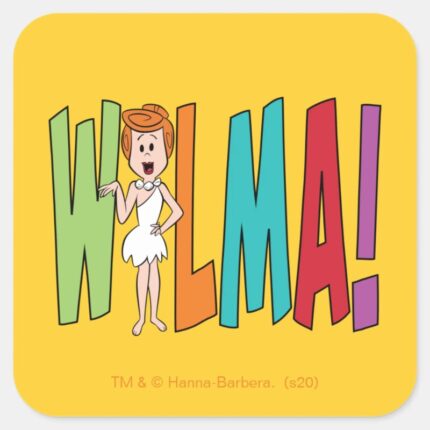 The Flintstones WILMA Square Sticker