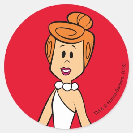 The Flintstones Wilma Flintstone Classic Round Sticker
