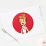 The Flintstones Wilma Flintstone Classic Round Sticker