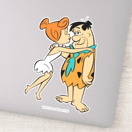 The Flintstones Wilma Kissing Fred Sticker