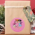 The Flintstones Wilma Betty Rock Stars Classic Round Sticker