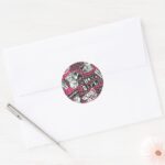 The Hex Girls Punk Plaid Pattern Classic Round Sticker