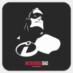 The Incredibles 2 Incredible Dad Square Sticker