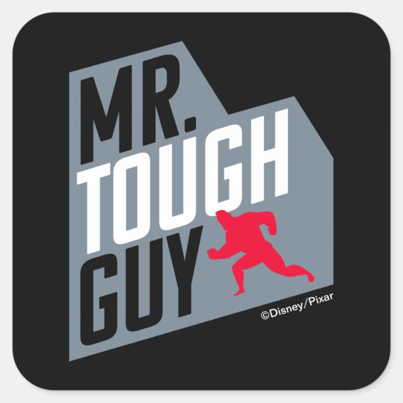 The Incredibles 2 Mr. Tough Guy Square Sticker