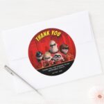 The Incredibles Family Birthday Thank You Classic Round Sticker