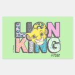 The Lion King Simba Roar Rectangular Sticker