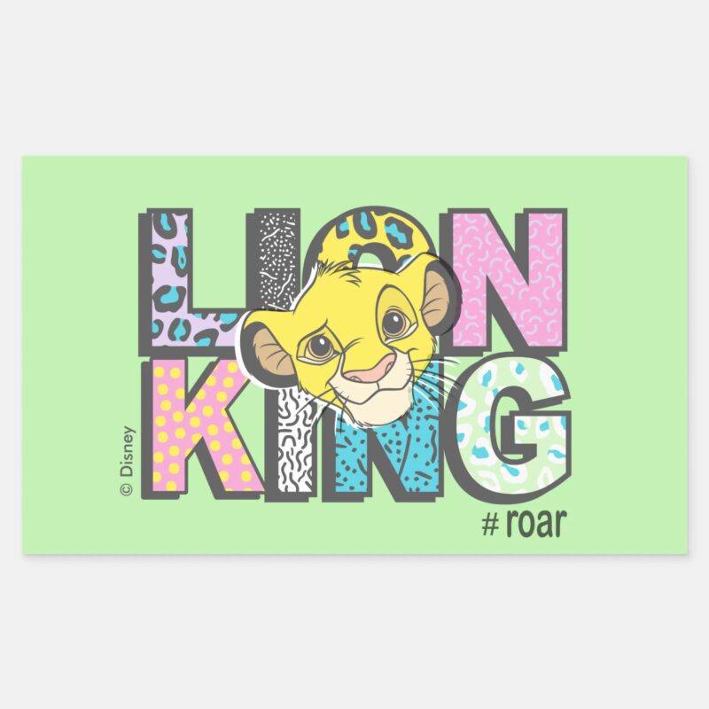 The Lion King Simba Roar Rectangular Sticker