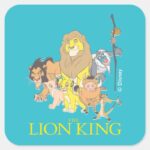 The Lion King Title Characters Square Sticker