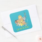 The Lion King Title Characters Square Sticker