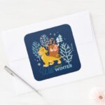 The Lion King Wild About Winter Square Sticker