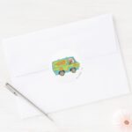 The Mystery Machine Right Side Classic Round Sticker