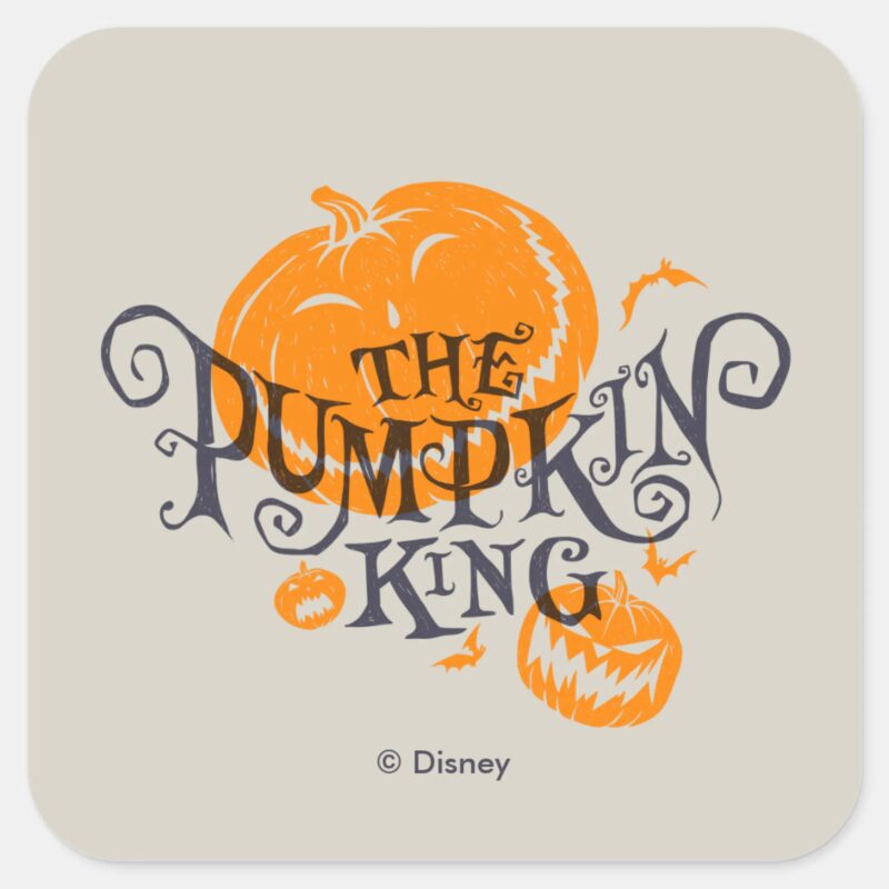 The Pumpkin King Pumpkin Graphic Square Sticker The Pumpkin King Pumpkin Graphic Square Sticker