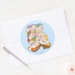 The Seven Dwarfs Classic Round Sticker