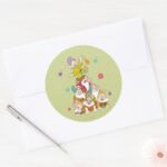 The Seven Dwarfs Pyramid Classic Round Sticker