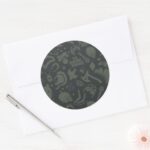 The Suicide Squad Character Icon Pattern Classic Round Sticker