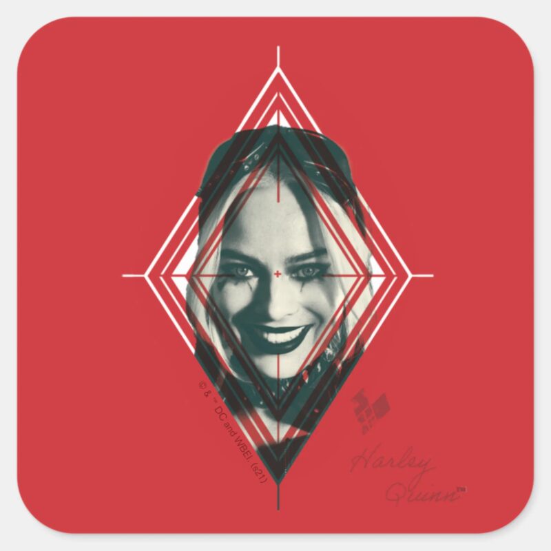 The Suicide Squad Harley Quinn Diamond Target Square Sticker