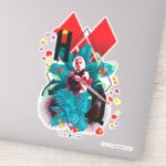 The Suicide Squad Harley Quinn Floral Diamond Sticker