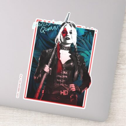 The Suicide Squad Harley Quinn Green Ferns Sticker