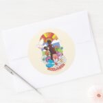 The Suicide Squad Peacemaker Flowers Sunshine Classic Round Sticker