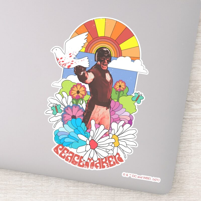 The Suicide Squad Peacemaker Flowers Sunshine Sticker