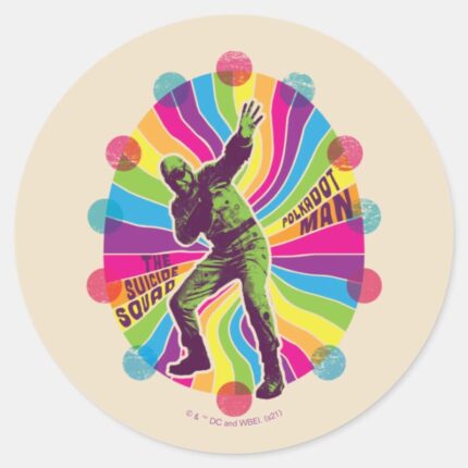 The Suicide Squad Polka Dot Man Psychedelic Classic Round Sticker