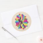 The Suicide Squad Polka Dot Man Psychedelic Classic Round Sticker