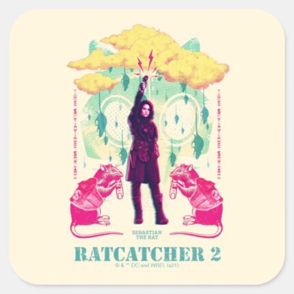 The Suicide Squad Ratcatcher 2 Illustration Square Sticker