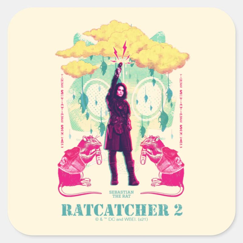 The Suicide Squad Ratcatcher 2 Illustration Square Sticker