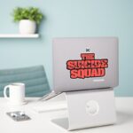 The Suicide Squad Red And Black Logo Sticker