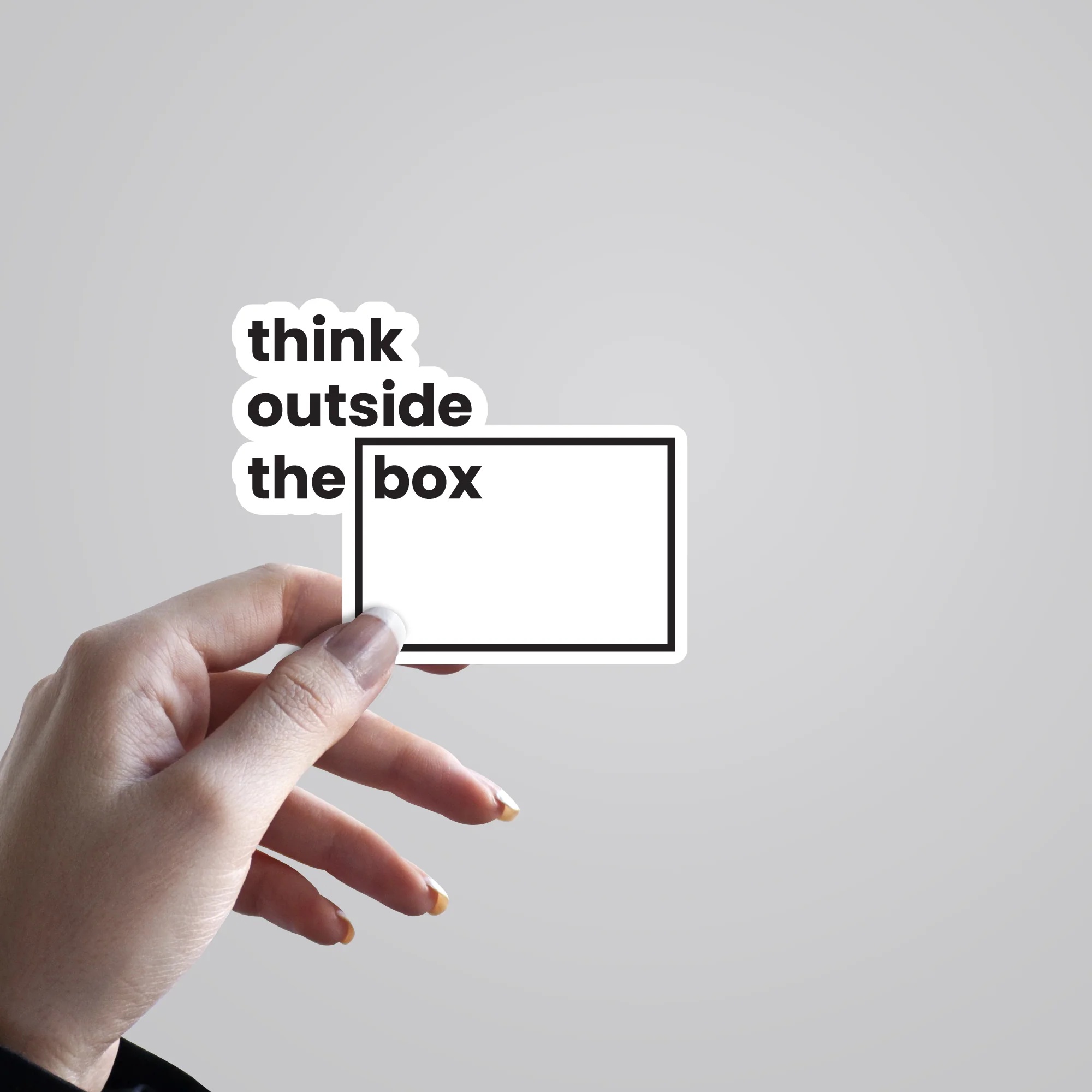 Think Outside The Box Witty Stickers