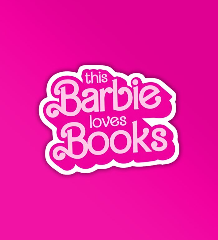 This Barbie Loves Books Laptop Mobile Stickers