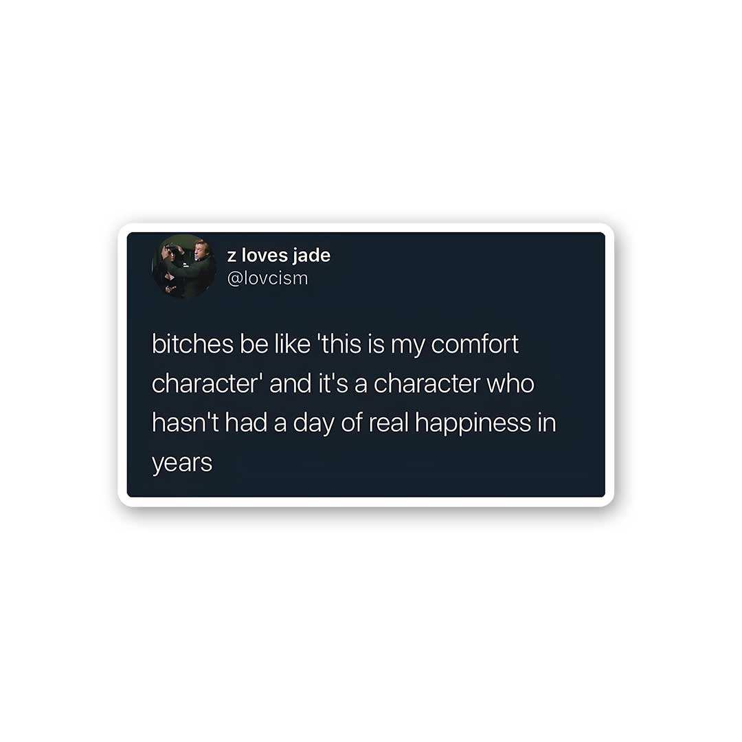 This Is My Comfort Character Sticker This Is My Comfort Character Sticker