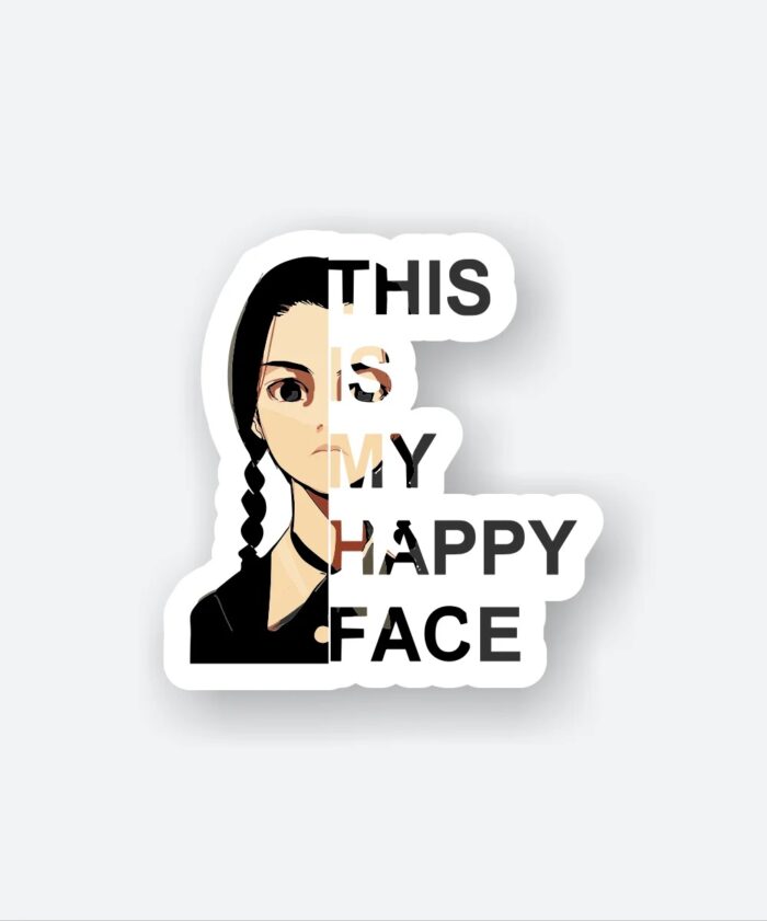 This Is My Happy Face Sticker
