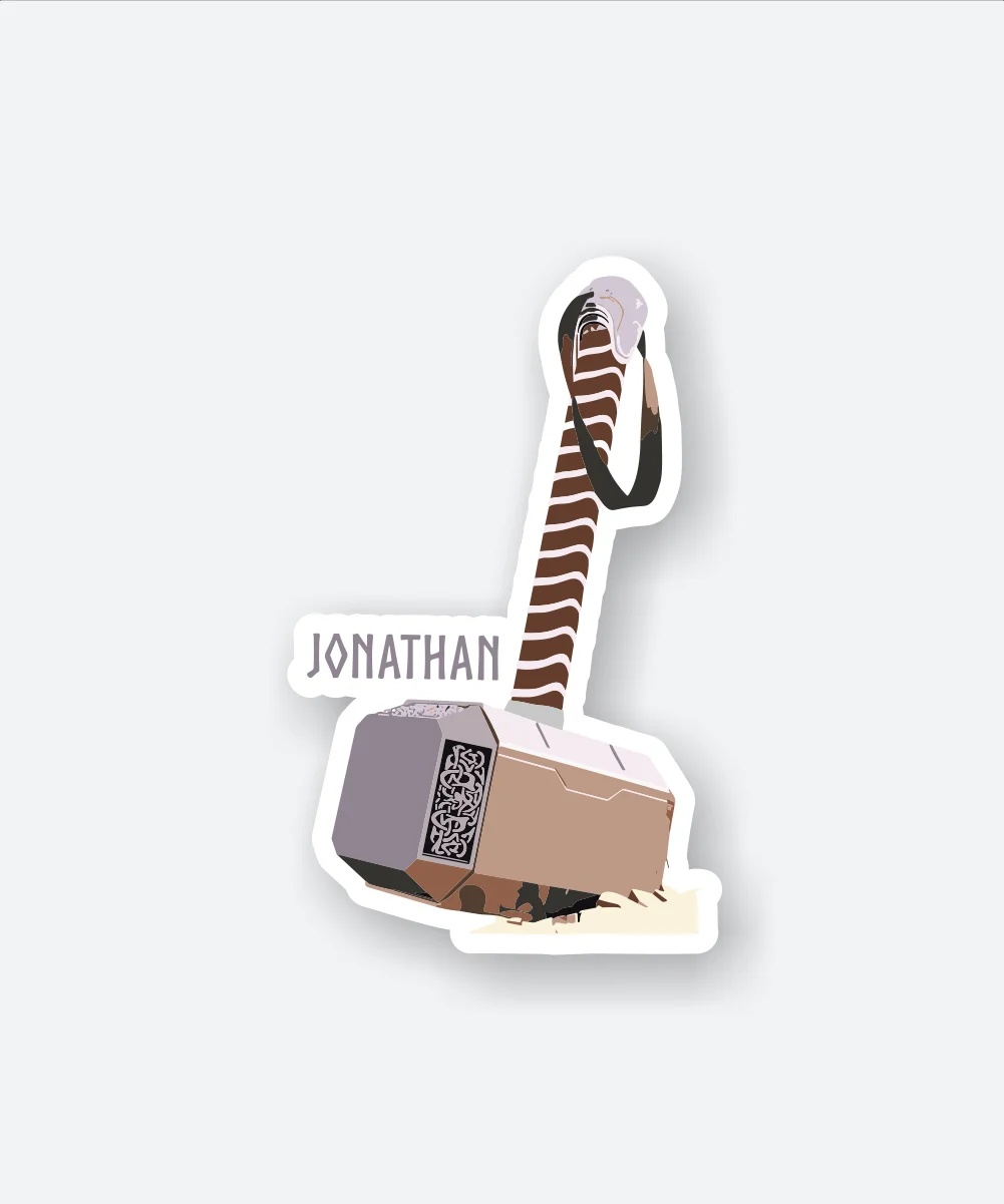 Thors Hammer Aesthetic Sticker