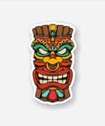 Tiki Man Hawaii Island Sticker