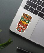 Tiki Man Hawaii Island Sticker